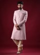 Wedding Wear Indowestern In Pink Color